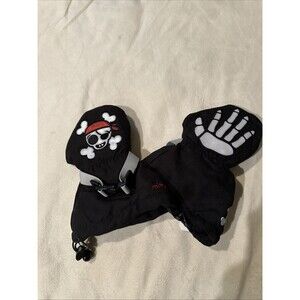 Mittyz NWT Kids Size Small Pirate Black Gloves Mittens Veyo Winter Warm Youth
